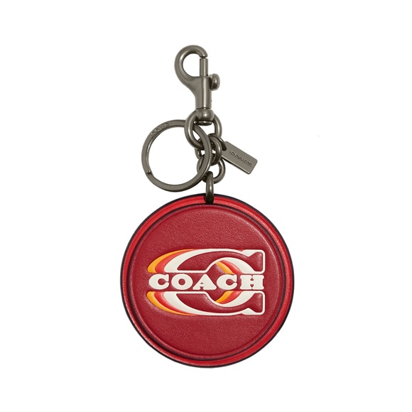 Coach Key Fob In Colorblock Signature Canvas With Coach Stamp - Picture 1 of 3